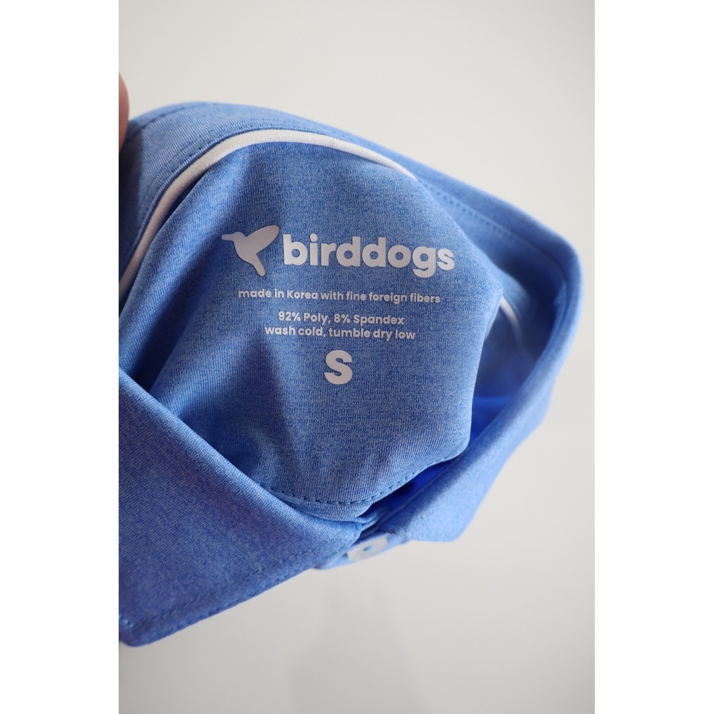Birddogs Performance Polo Shirt Small Light Blue Heather Athletic Golf - Picture 4 of 5